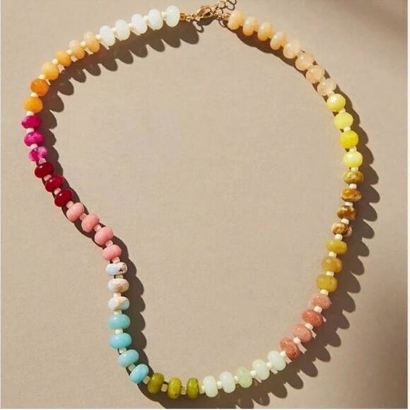 Bohemian rainbow necklace M48 - Picture 1 of 2